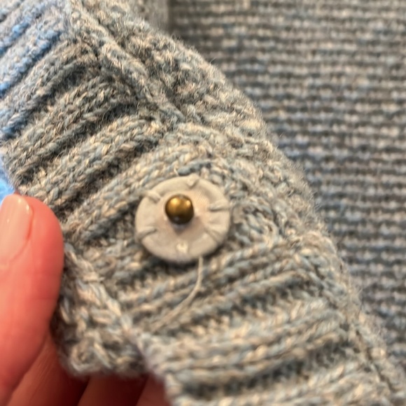 Anthro Charlie & Robin Light-blue Short Sleeve Sweater Sz S - Picture 8 of 8